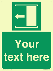 Custom Slide to Open Sign